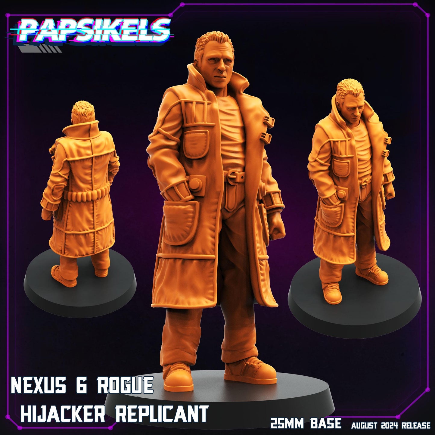 Replicants and Runners Miniatures by Papsikels Miniatures Dnd, Dungeon and Dragon Mini, Tabletop Miniature, Space Crew, Sci Fi.