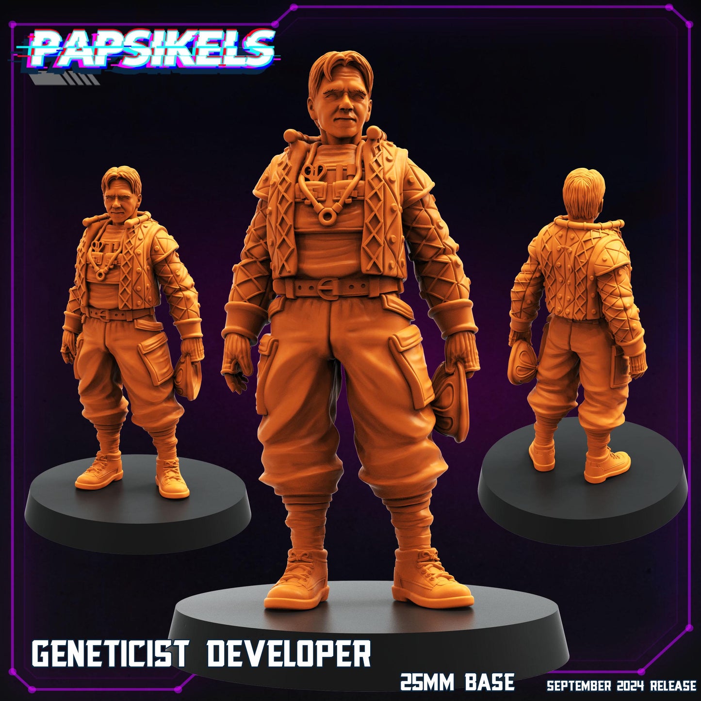 Replicants and Runners Miniatures by Papsikels Miniatures Dnd, Dungeon and Dragon Mini, Tabletop Miniature, Space Crew, Sci Fi.