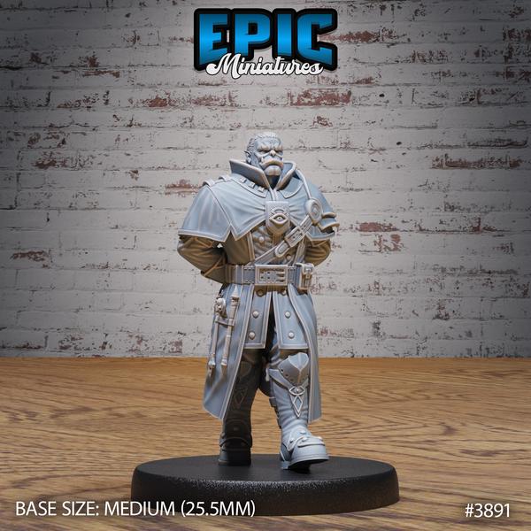 Orc Guild Wizard or Sergeant Miniature | 28mm & 32mm Modern Battle Orc for DnD, Pathfinder, Wargames, and Fantasy or Modern RPGs