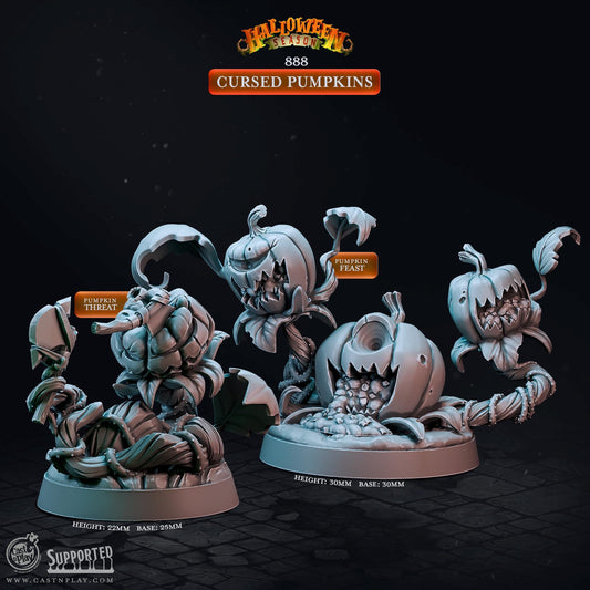 32mm, 28mm, CursedPumpkins, The Halloween Season Collection, CastnPlay miniatures , Role Playing Games Miniature, Dungeon and Dragons.