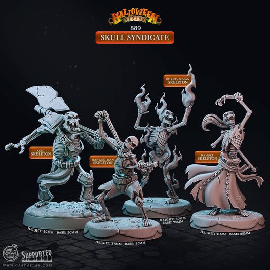 32mm, 28mm, Skull Syndicate, The Halloween Season Collection, CastnPlay miniatures , Role Playing Games Miniature, Dungeon and Dragons.
