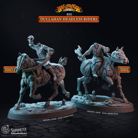 32mm, 28mm, Headless Riders, The Halloween Season Collection, CastnPlay miniatures , Role Playing Games Miniature, Dungeon and Dragons.