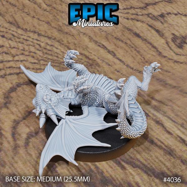 Baby Red Dragon Miniature | 28mm Scale Dragon Hatchling Figure for DnD, Pathfinder, Tabletop RPGs, Wargames, and Fantasy Adventures
