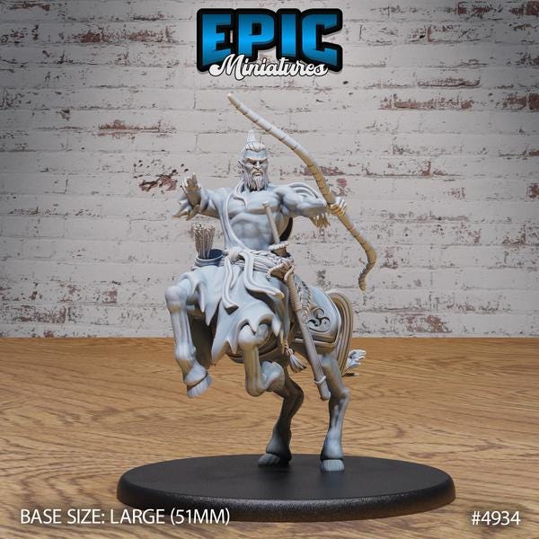 Bushi Centaur Miniature | 28mm Scale Fearsome Samurai Warrior Centaur for DnD, Pathfinder, and Fantasy RPG Adventures