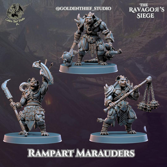 32mm, 28mm, Rampart Marauders, Ravegors Siege, Golden Thief Studio , Role Playing Games Miniature, WoW, Dungeon and Dragons, RPG.