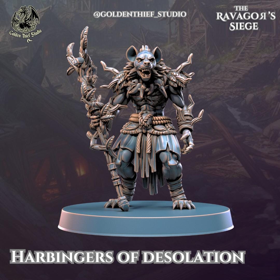 32mm, 28mm, Harbingers of Desolation, Ravegors Siege, Golden Thief Studio , Role Playing Games Miniature, WoW, Dungeon and Dragons, RPG.
