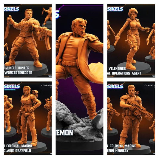 Heroic Colonial Mercs, Miniatures