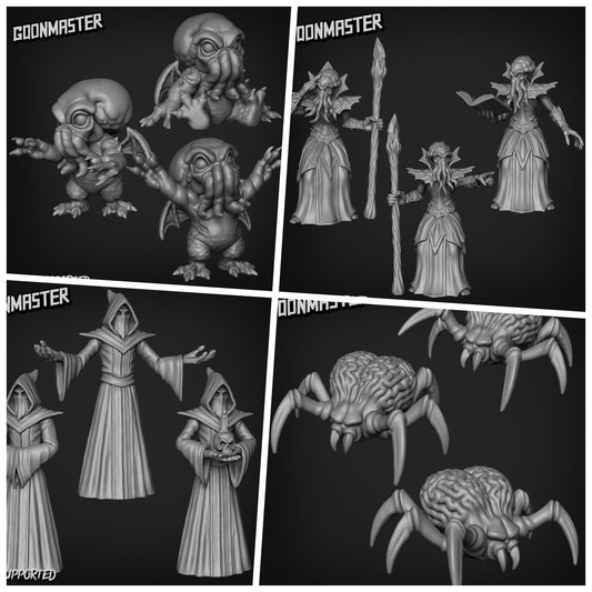 Penguin folk miniature bundle, Fantasy figures for Dnd, Dungeons and dragons, pathfinder and burrows and badgers, Artic tabletop gaming mini