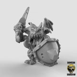 Imp sword and board Miniature | A - Tabletop RPG & D&D miniature. Perfect for wargaming & collectors