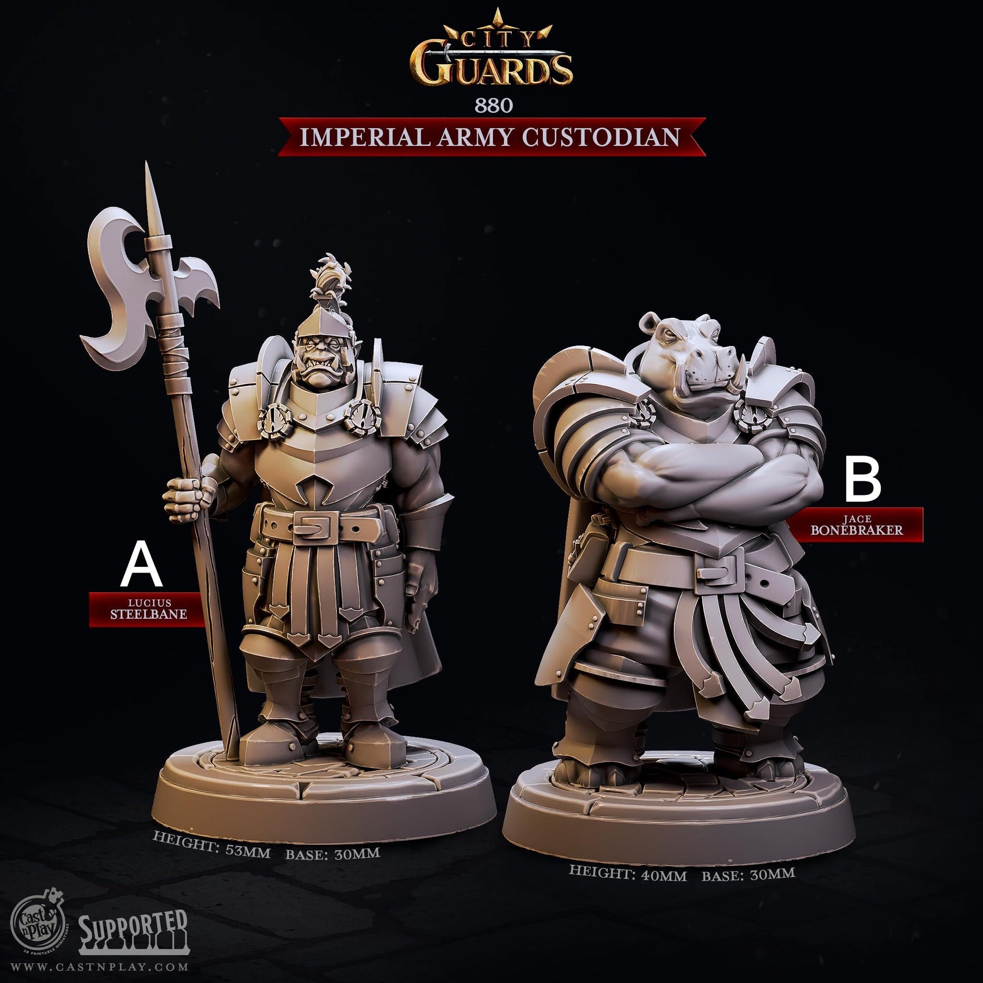Imperial Army Custodian Miniature - Imperial Custodian A - 32mm