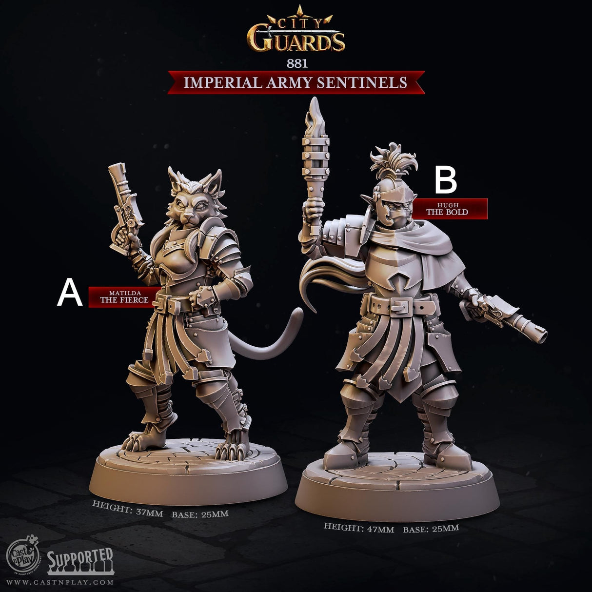 Imperial Army Sentinels Miniature | A - Tabletop RPG & D&D miniature. Perfect for wargaming & collectors
