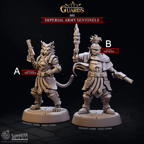 Imperial Army Sentinels Miniature | A - Tabletop RPG & D&D miniature. Perfect for wargaming & collectors