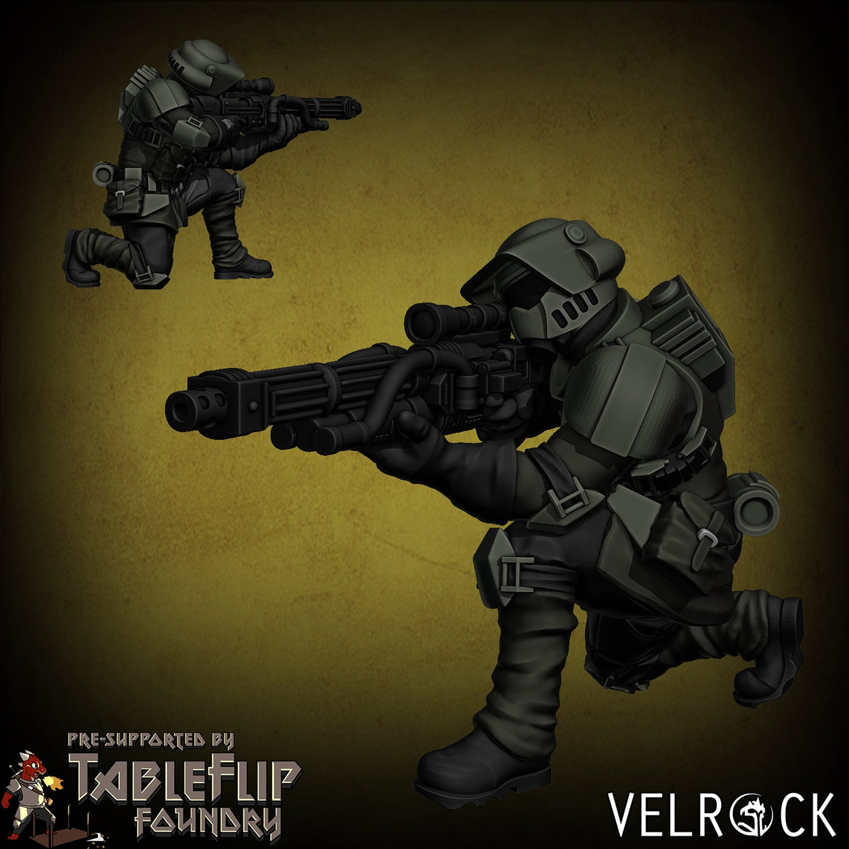 Imperial Remnant Marine Scout squad Miniature | B - Tabletop RPG & D&D miniature. Perfect for wargaming & collectors