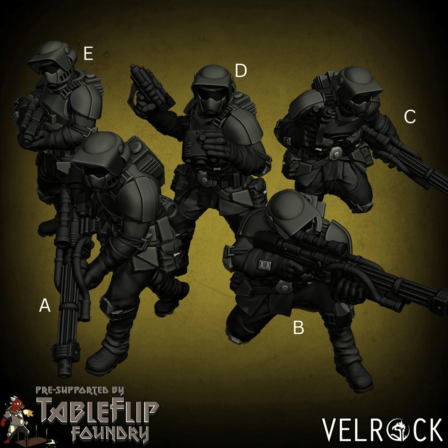 Imperial Remnant Marine Scout squad Miniature - Set of 5 - 32mm