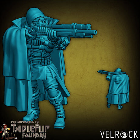 Industrialist Infantry or steampunk troop Miniature | G - Tabletop RPG & D&D miniature. Perfect for wargaming & collectors