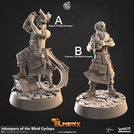 Inkeepers of the Blind Cyclops Miniature | A - Tabletop RPG & D&D miniature. Perfect for wargaming & collectors