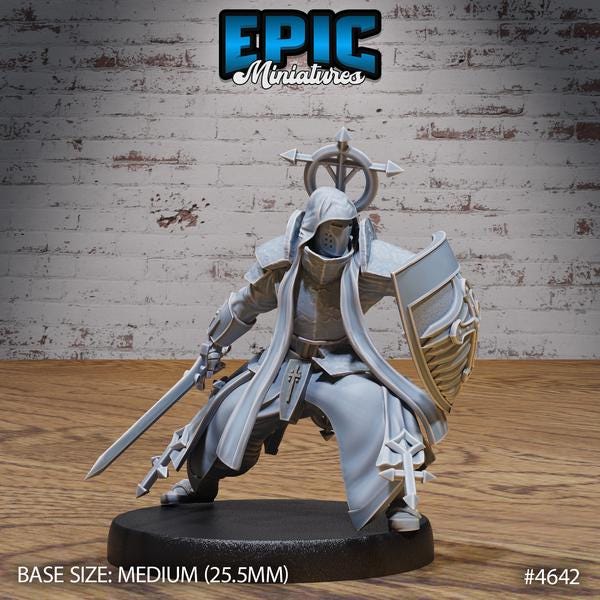 Inquisitor Knights Miniature | 4642 - Tabletop RPG & D&D miniature. Perfect for wargaming & collectors
