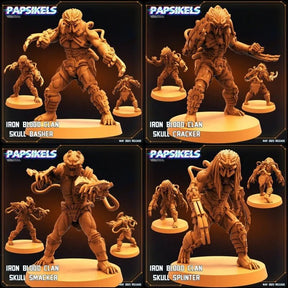 Iron Blood Clan Miniature | Set of 4 - Tabletop RPG & D&D miniature. Perfect for wargaming & collectors