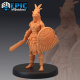 Jaguar Warrior Miniature | A - Tabletop RPG & D&D miniature. Perfect for wargaming & collectors