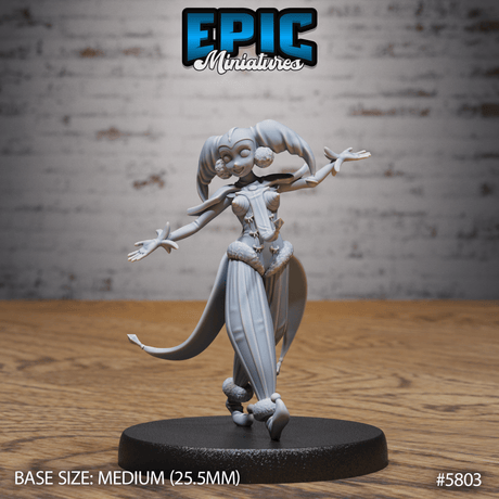 Jester Girl Miniature | B - Tabletop RPG & D&D miniature. Perfect for wargaming & collectors