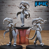 Jester Girl Miniature | Set of 3 - Tabletop RPG & D&D miniature. Perfect for wargaming & collectors