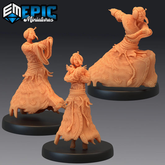 Jiangshi Female Ghost Miniature - Set of 3 - 28mm