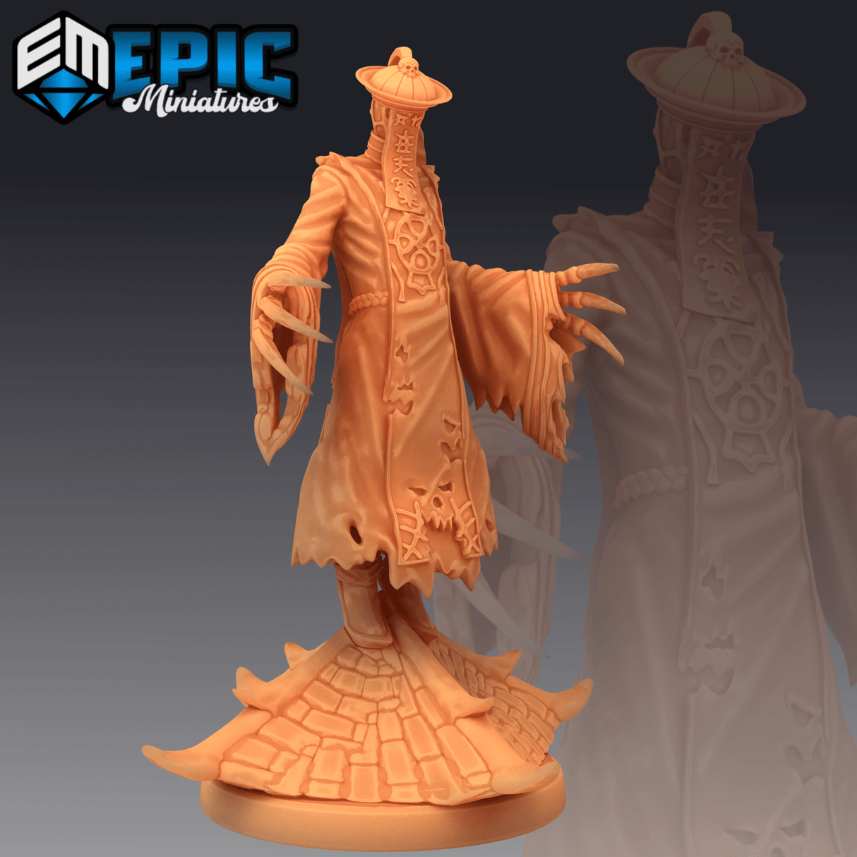 Jiangshi Ghost Miniature | A - Tabletop RPG & D&D miniature. Perfect for wargaming & collectors