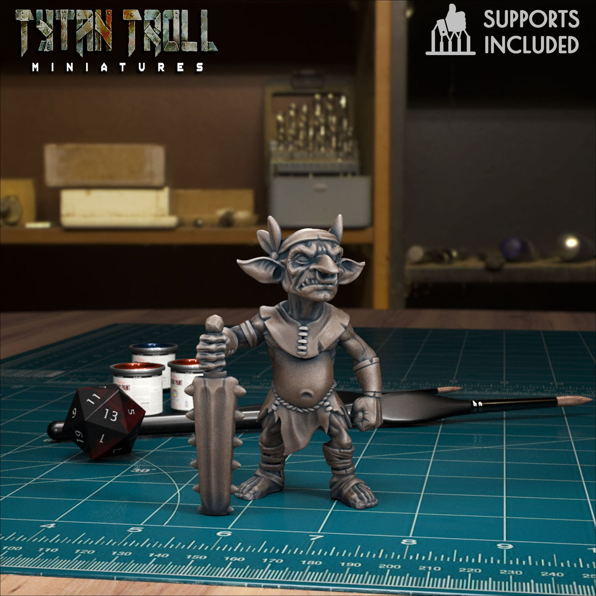 Jungle Goblins Miniature | A - Tabletop RPG & D&D miniature. Perfect for wargaming & collectors