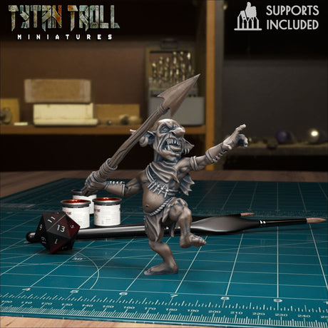 Jungle Goblins Miniature | B - Tabletop RPG & D&D miniature. Perfect for wargaming & collectors