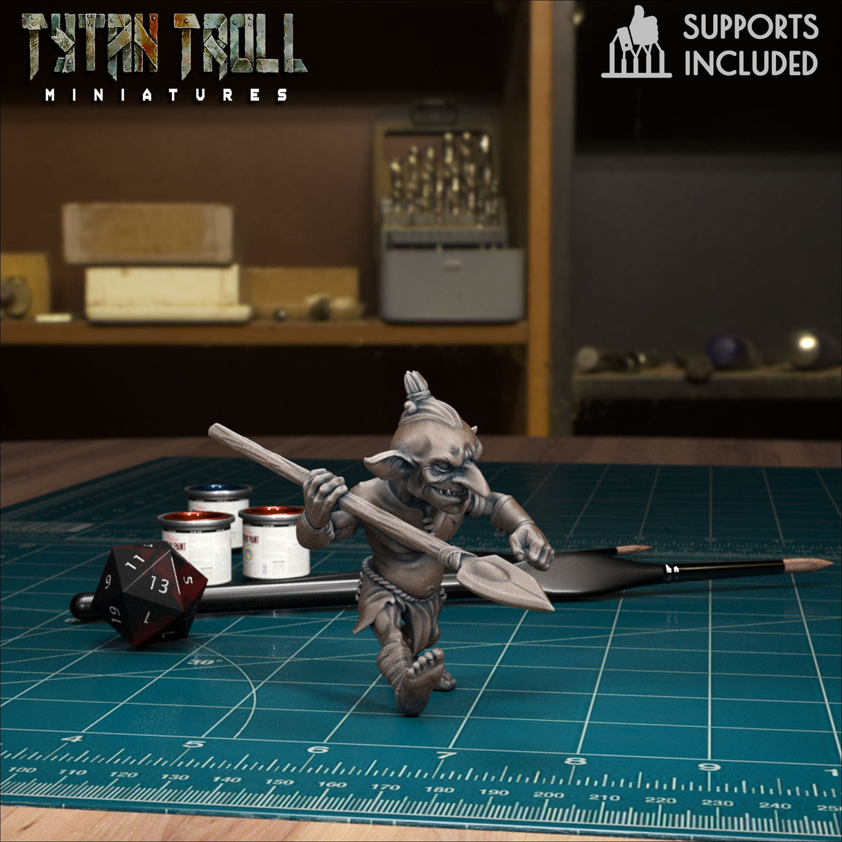 Jungle Goblins Miniature | D - Tabletop RPG & D&D miniature. Perfect for wargaming & collectors