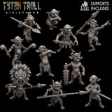 Jungle Goblins Miniature | Set of 10 - Tabletop RPG & D&D miniature. Perfect for wargaming & collectors