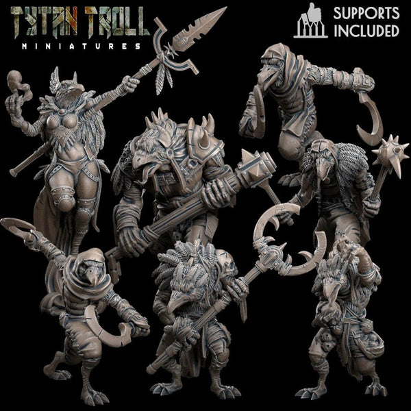 Kenku Bundle Miniature | Set of 6 - Tabletop RPG & D&D miniature. Perfect for wargaming & collectors