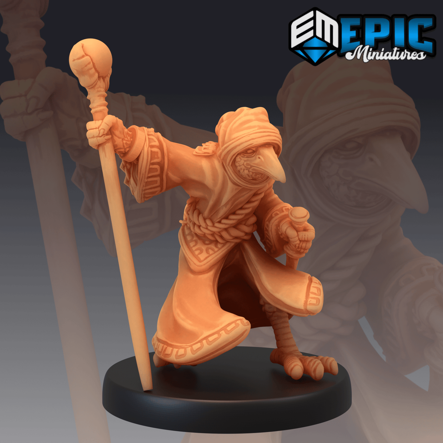 Kenku Sage Miniature - A - 28mm