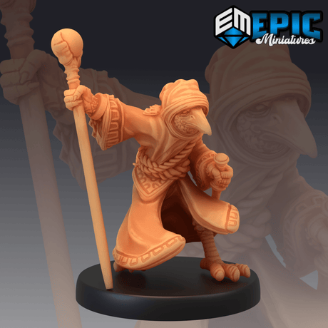 Kenku Sage Miniature | A - Tabletop RPG & D&D miniature. Perfect for wargaming & collectors