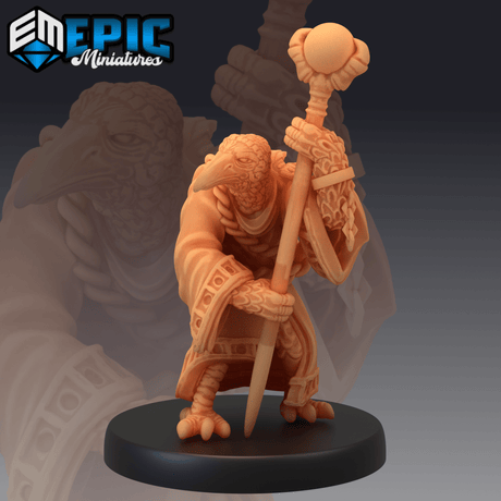 Kenku Sage Miniature | B - Tabletop RPG & D&D miniature. Perfect for wargaming & collectors