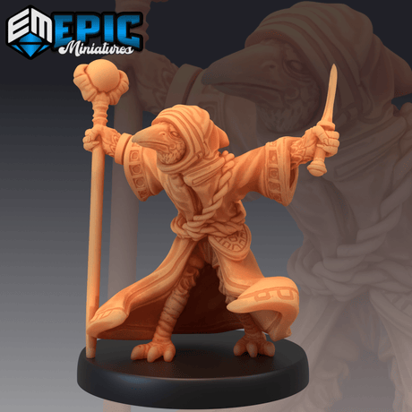 Kenku Sage Miniature | C - Tabletop RPG & D&D miniature. Perfect for wargaming & collectors