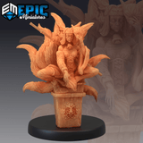 Kitsune Girl Miniature | B - Tabletop RPG & D&D miniature. Perfect for wargaming & collectors