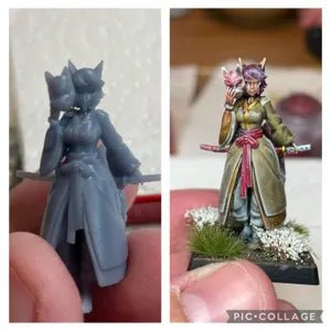 Kitsune Miniature | Full Set All Models - Tabletop RPG & D&D miniature. Perfect for wargaming & collectors
