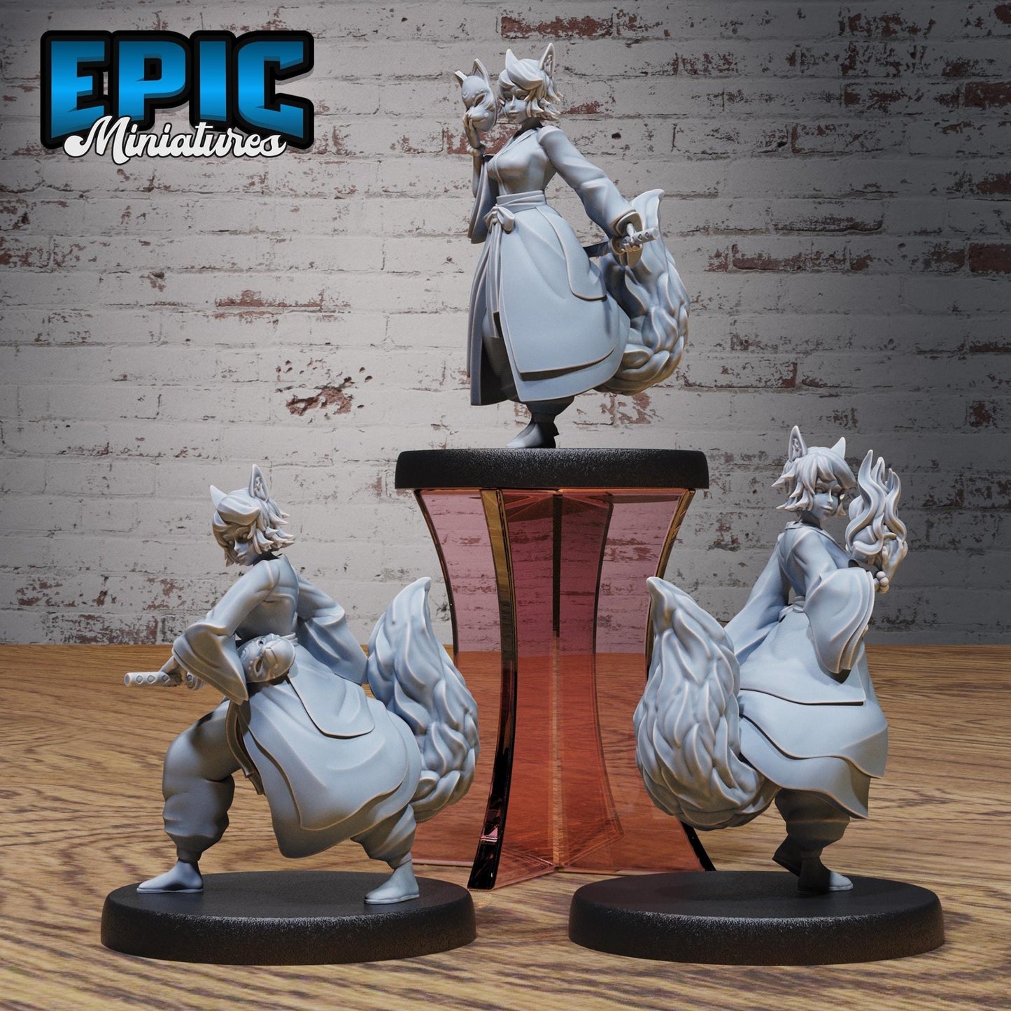 Kitsune Miniature - Full Set All Models - 32mm