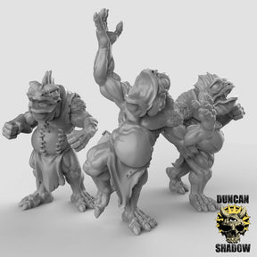 Koa Toa Fish Folk Miniature | Set of 3 - Tabletop RPG & D&D miniature. Perfect for wargaming & collectors