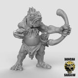 Koa Toa bowmen Miniature | C - Tabletop RPG & D&D miniature. Perfect for wargaming & collectors