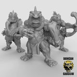 Koa Toa bowmen Miniature | Set of 3 - Tabletop RPG & D&D miniature. Perfect for wargaming & collectors