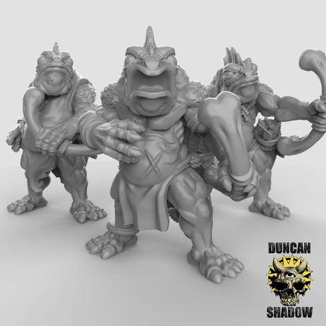 Koa Toa bowmen Miniature | Set of 3 - Tabletop RPG & D&D miniature. Perfect for wargaming & collectors