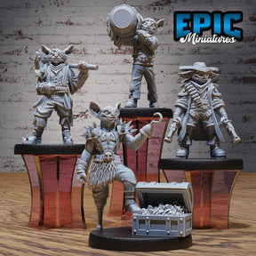Kobold Bounty Hunter Crew Miniature | Full Set All Models - Tabletop RPG & D&D miniature. Perfect for wargaming & collectors