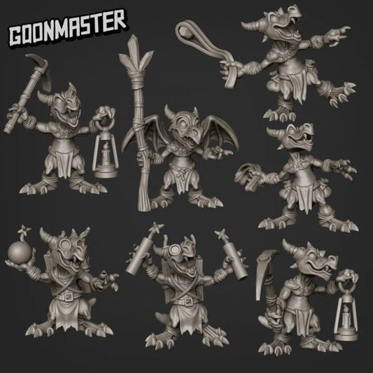 Kobold Miner Miniature - Set of 6 - 28mm