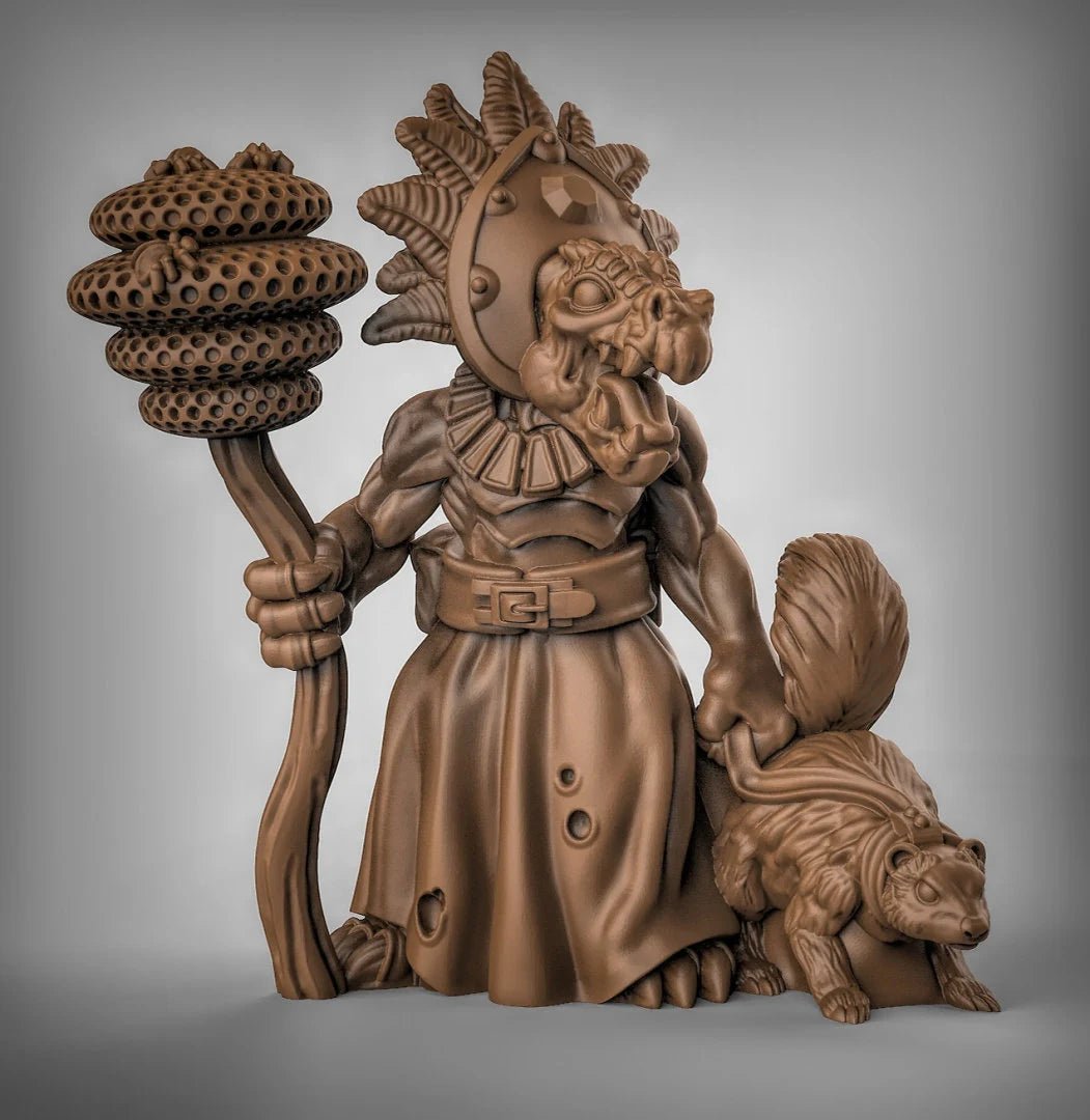 Kobold shaman Miniature | B - Tabletop RPG & D&D miniature. Perfect for wargaming & collectors