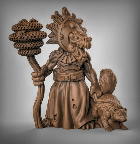 Kobold shaman Miniature | B - Tabletop RPG & D&D miniature. Perfect for wargaming & collectors