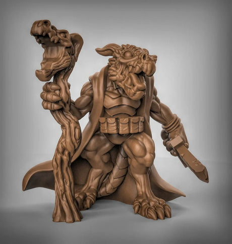 Kobold shaman Miniature | C - Tabletop RPG & D&D miniature. Perfect for wargaming & collectors