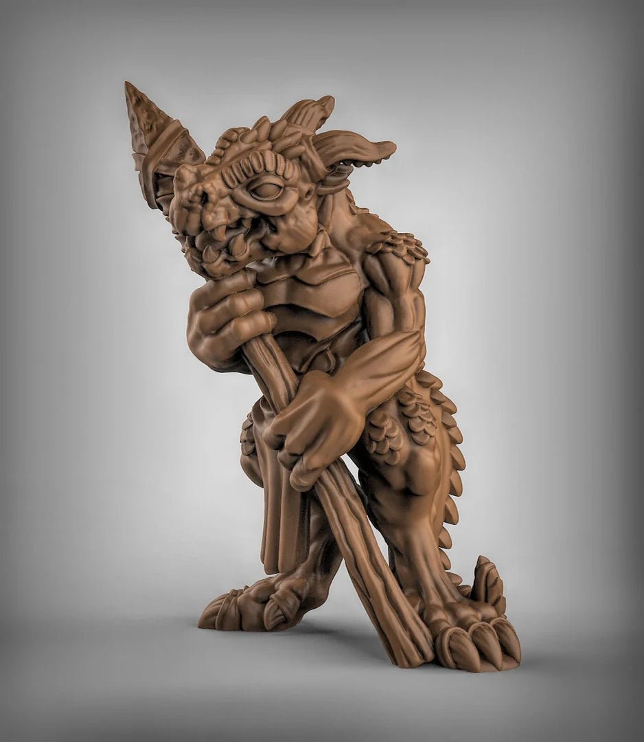 Kobold spearmen Miniature | C - Tabletop RPG & D&D miniature. Perfect for wargaming & collectors