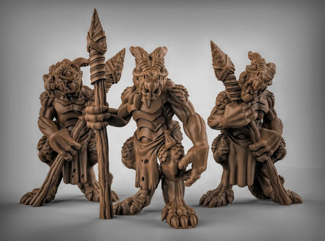 Kobold spearmen Miniature | Set of 3 - Tabletop RPG & D&D miniature. Perfect for wargaming & collectors